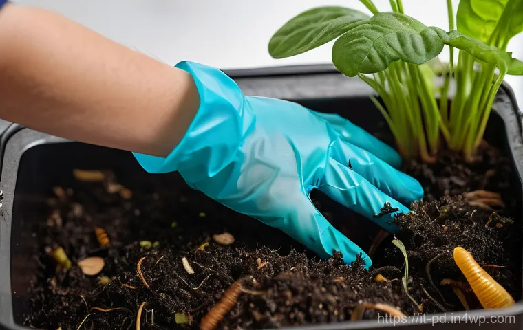 버미컴포스팅 운영 시 필요한 도구 - **Prompt 1: Initial Setup and Feeding**
"A person, wearing practical gardening gloves and modest... 버미컴포스팅 운영 시 필요한 도구 - **Prompt 1: Initial Setup and Feeding**
"A person, wearing practical gardening gloves and modest...